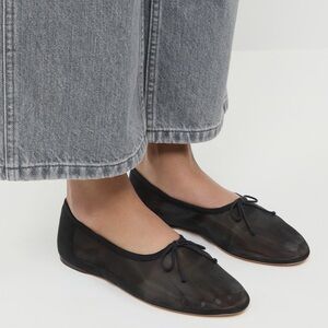 Loeffler Randall Mesh Ballet Flat {Black} 8.5